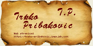 Trpko Pribaković vizit kartica